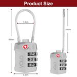 Resettable TSA Approved Combination Padlock – Pack of 2 (3-Digit, Silver) - Image 2