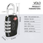 Resettable TSA Approved Combination Padlock – Secure Your Travel with Confidence (Pack of 2, Black, 4-Digit) - Image 2