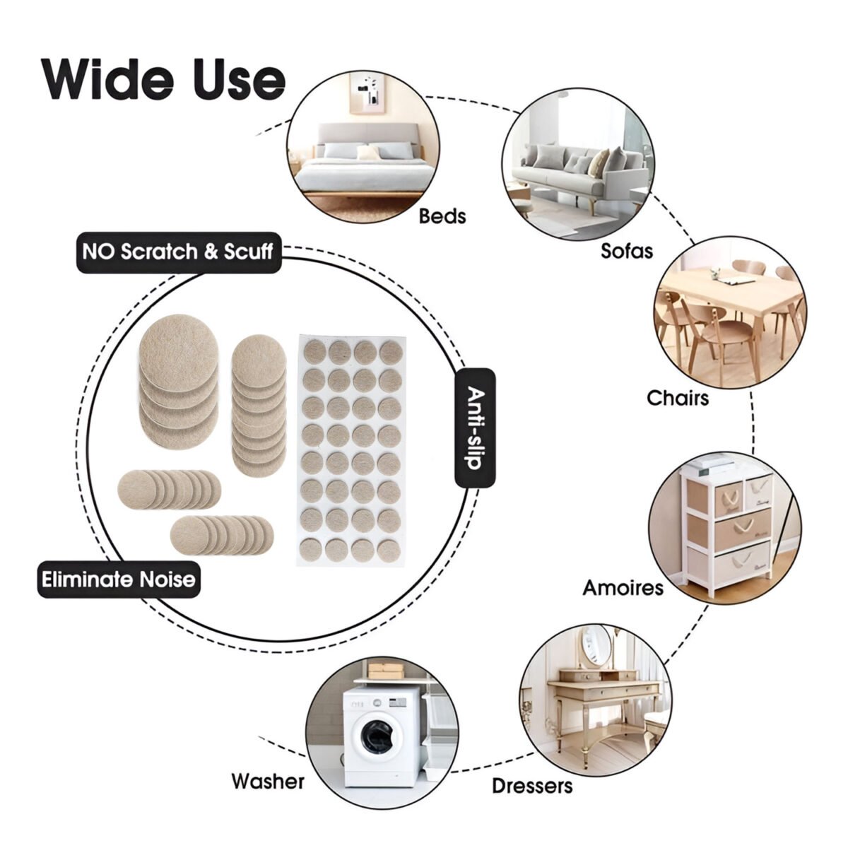 Volo Self Adhesive Furniture Pads - Image 2