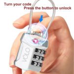 Resettable TSA Approved Combination Padlock – Pack of 2 (3-Digit, Silver) - Image 9