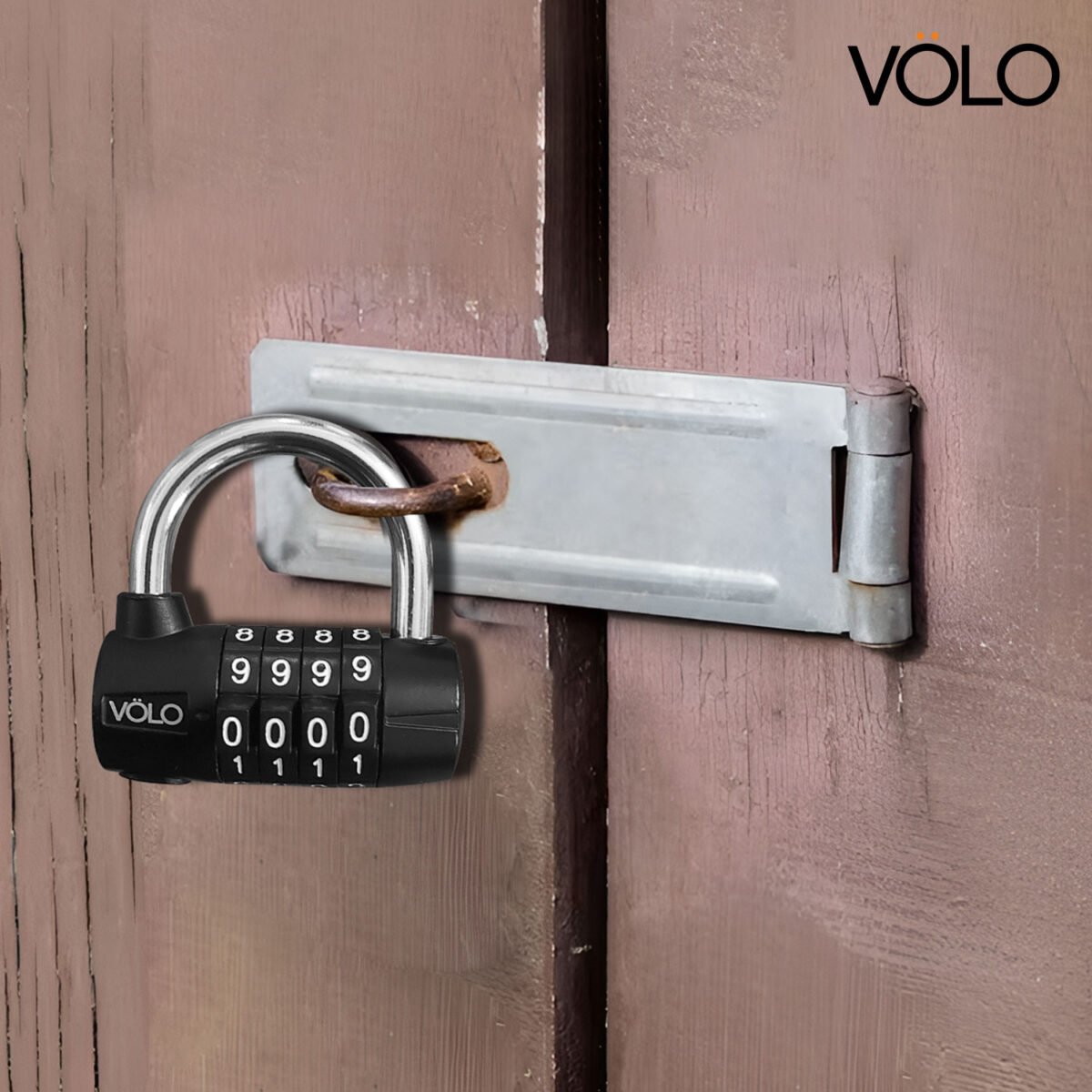 Resettable Security Lock – 4-Digit Combination Padlock (Non-TSA Cylinder Type, Black, Pack of 2) - Image 6