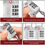Resettable TSA Approved Combination Padlock – Pack of 2 (3-Digit, Silver) - Image 3