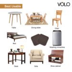 Volo Self Adhesive Furniture Pads (Pack of 8, Brown) - Image 3