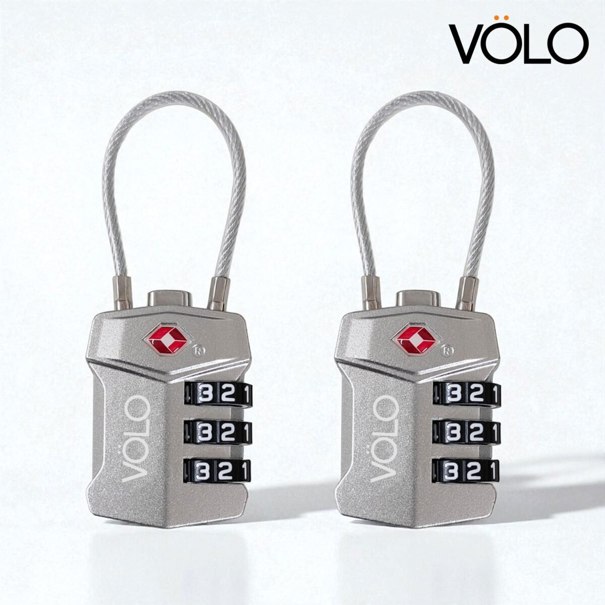 Resettable TSA Approved Combination Padlock – Pack of 2 (3-Digit, Silver) - Image 4